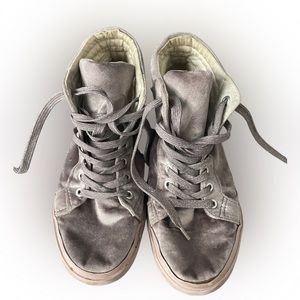 USED— Old Navy Purple Velvet High Top Sneaker Size 3